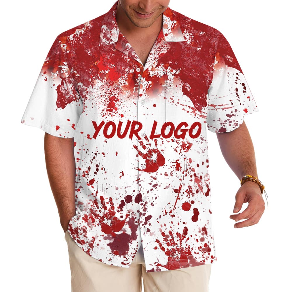Bloody Mayhem Custom Logo Halloween Hawaiian Shirt
