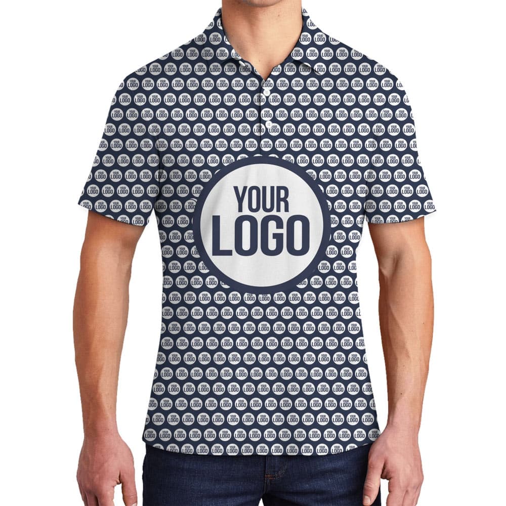 Custom Big Logo Collared Polo Shirt With Multiple Color Option