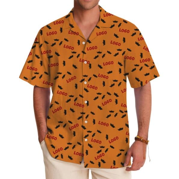 Custom Company Logo Hawaiian Shirt Theme Halloween