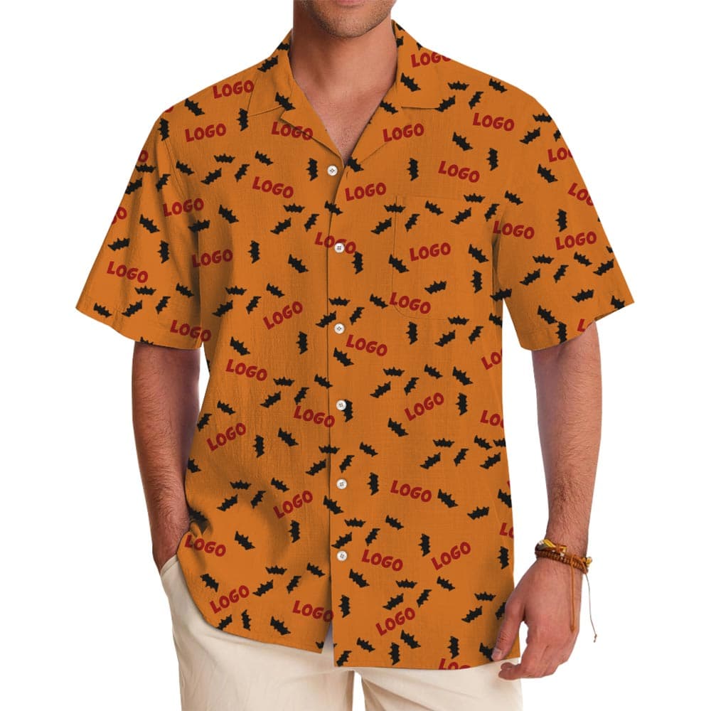 Custom Company Logo Hawaiian Shirt Theme Halloween