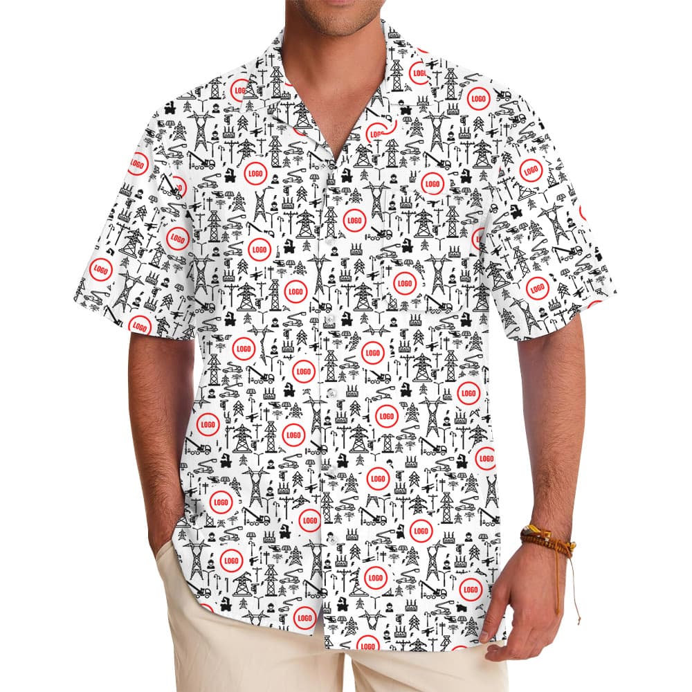 Custom Logo Hawaiian Shirt Theme Construction