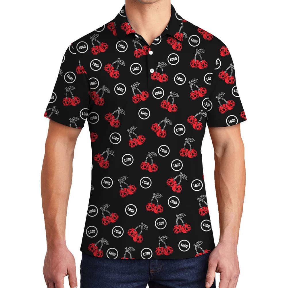 Custom Logo Scary Cherry Polo Shirt