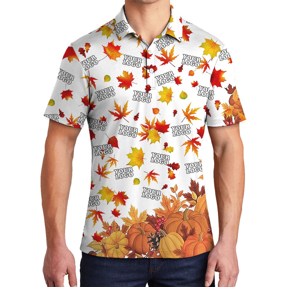 Custom Logo Thanksgiving Harvest Theme Polo Shirt