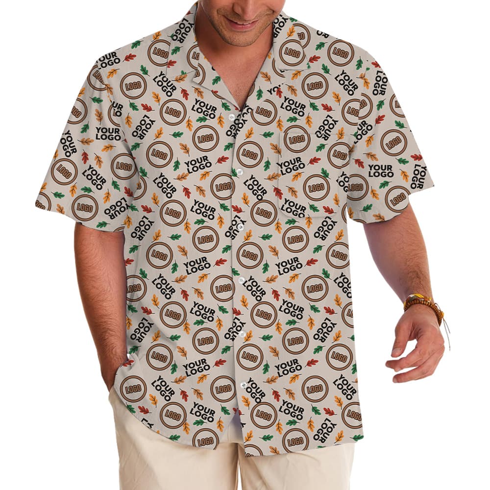 Multi Custom Logo Thanksgiving Hawaiian Shirt