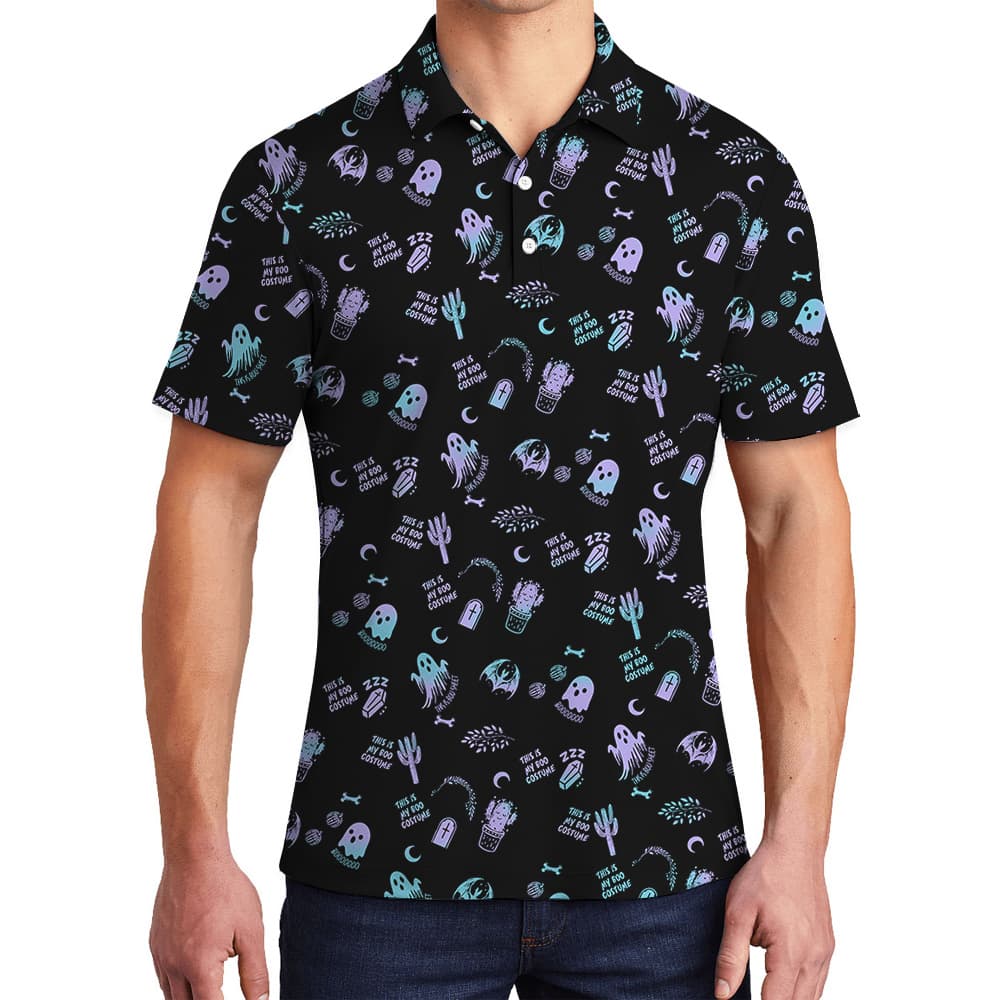 Specter Pattern Halloween Polo Shirt