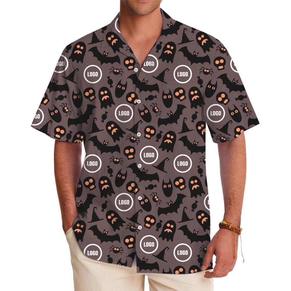 Spooky Custom Logo Hawaiian Shirt