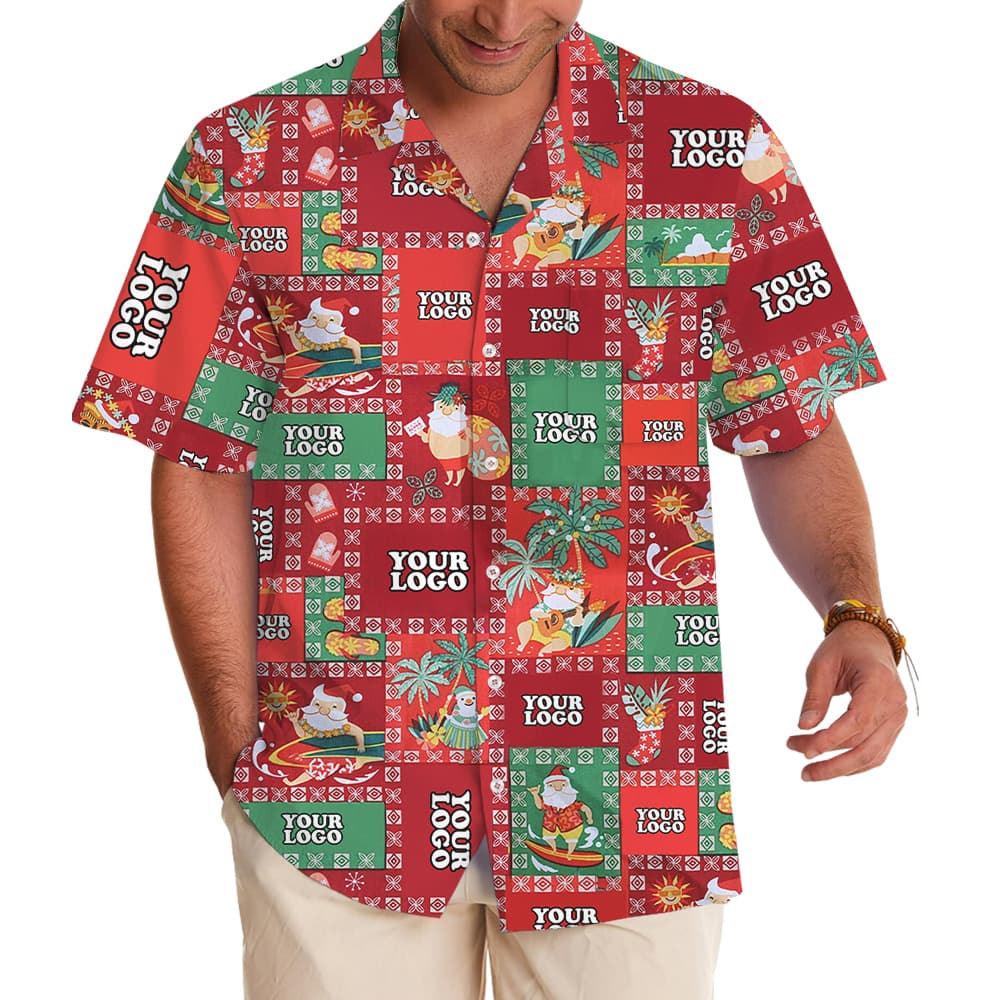 Christmas Island Holiday Custom Logo Hawaiian Shirt