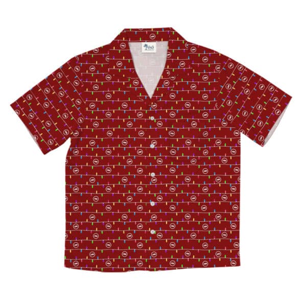 Custom Company Logo Colorful Christmas Hawaiian Shirt