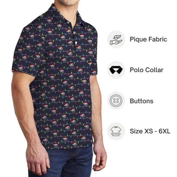 Custom Logo Christmas Patterns Polo Shirt