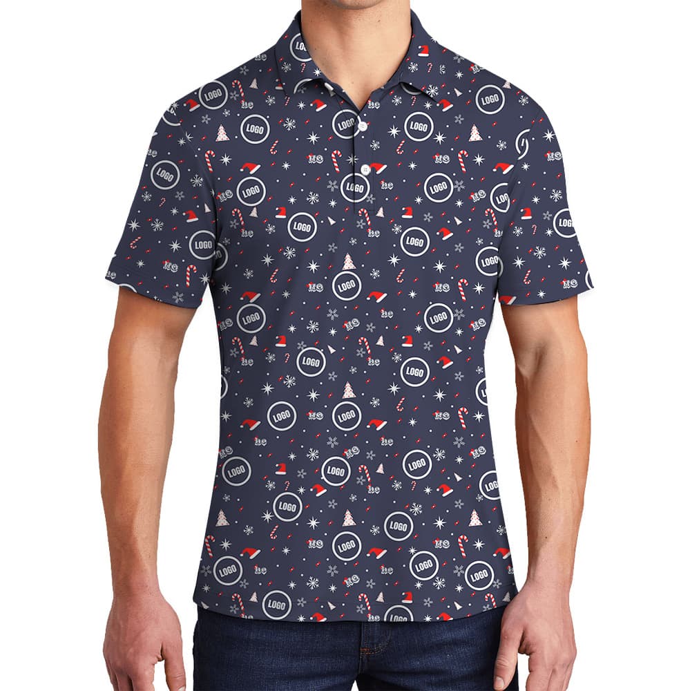 Custom Logo Polo Shirt Theme Christmas1