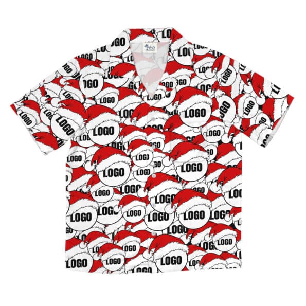 Custom Multiple Logos Christmas Hawaiian Shirt
