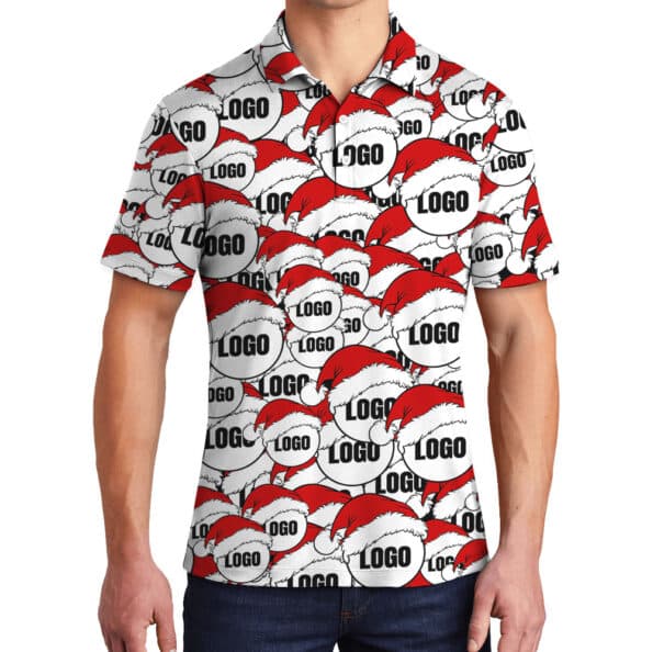 Custom Multiples Logo Christmas Polo Shirt