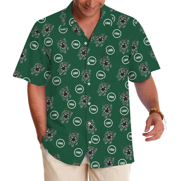 Funny Fried Pussy Cat Custom Logo Christmas Hawaiian Shirt