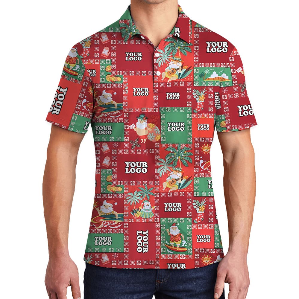 Polo Shirt Christmas Island Holiday Custom Logo