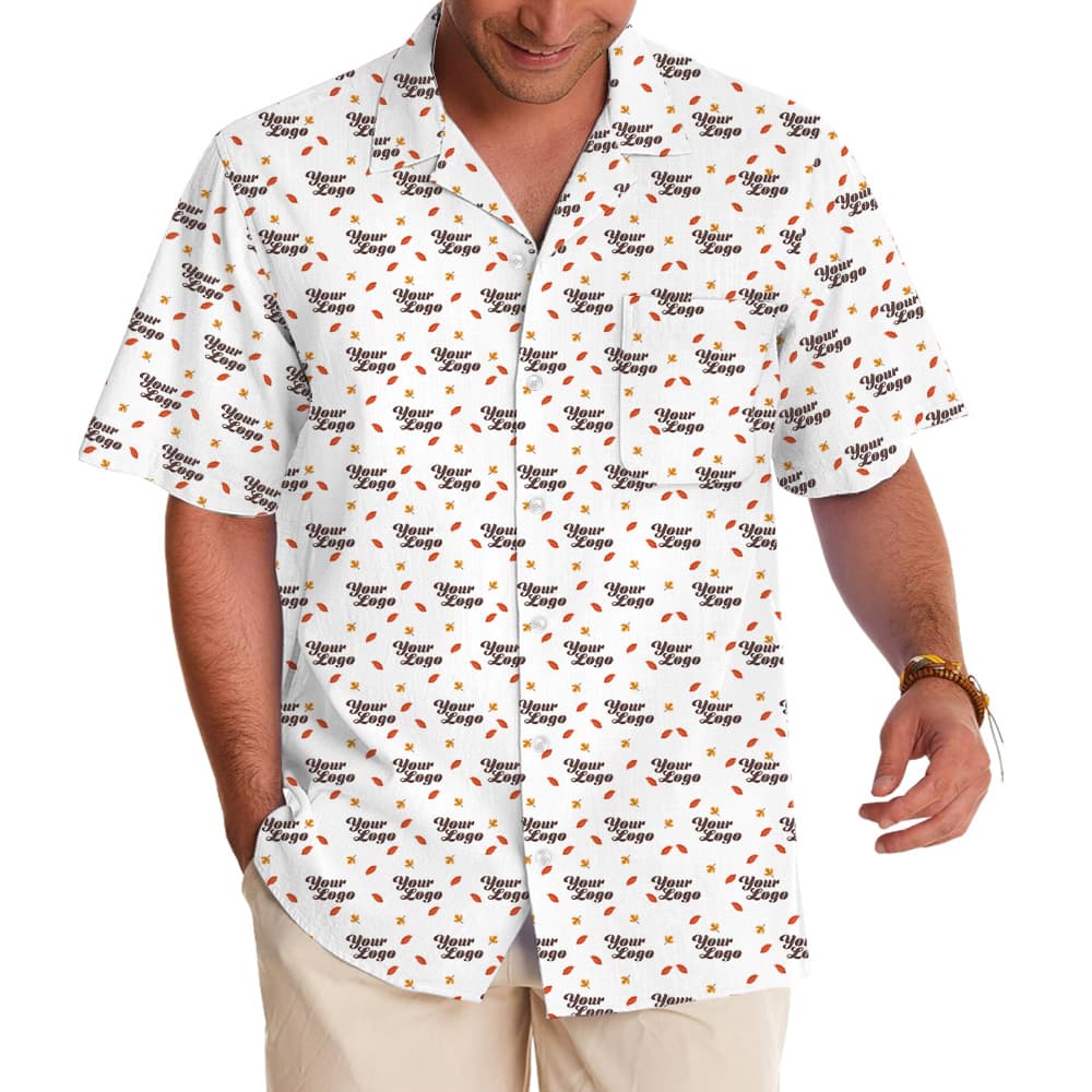Thanksgiving Custom Logo Leaf Fall Hawaiian Shirt