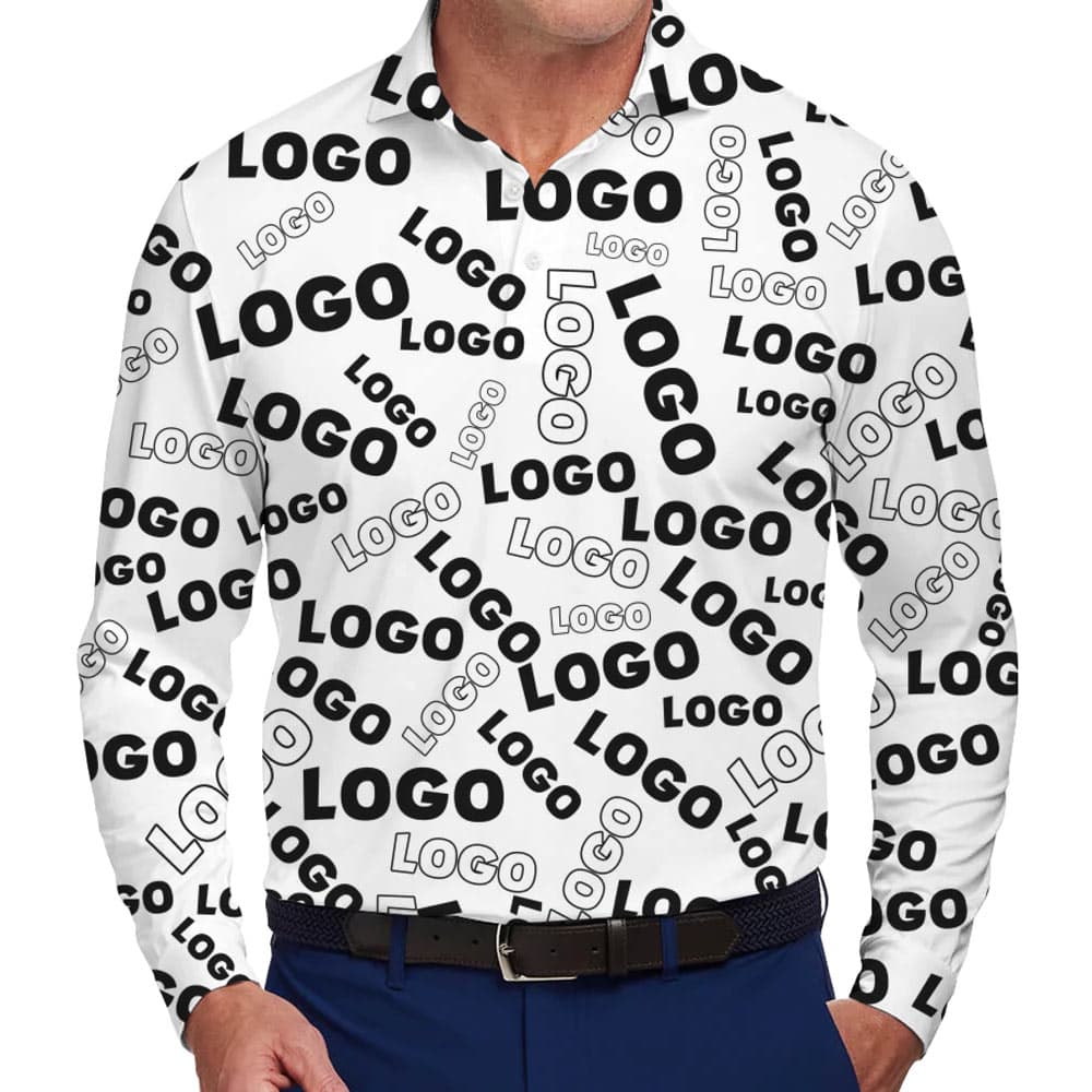 Fully Custom Color Company Logo Long Sleeves Polo Shirt