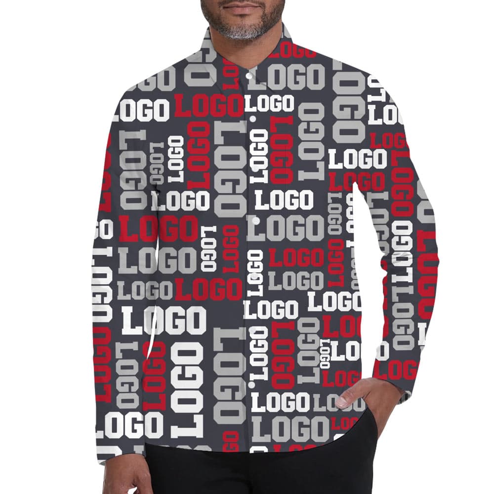 Custom Logo Long Sleeves Hawaiian Shirt1