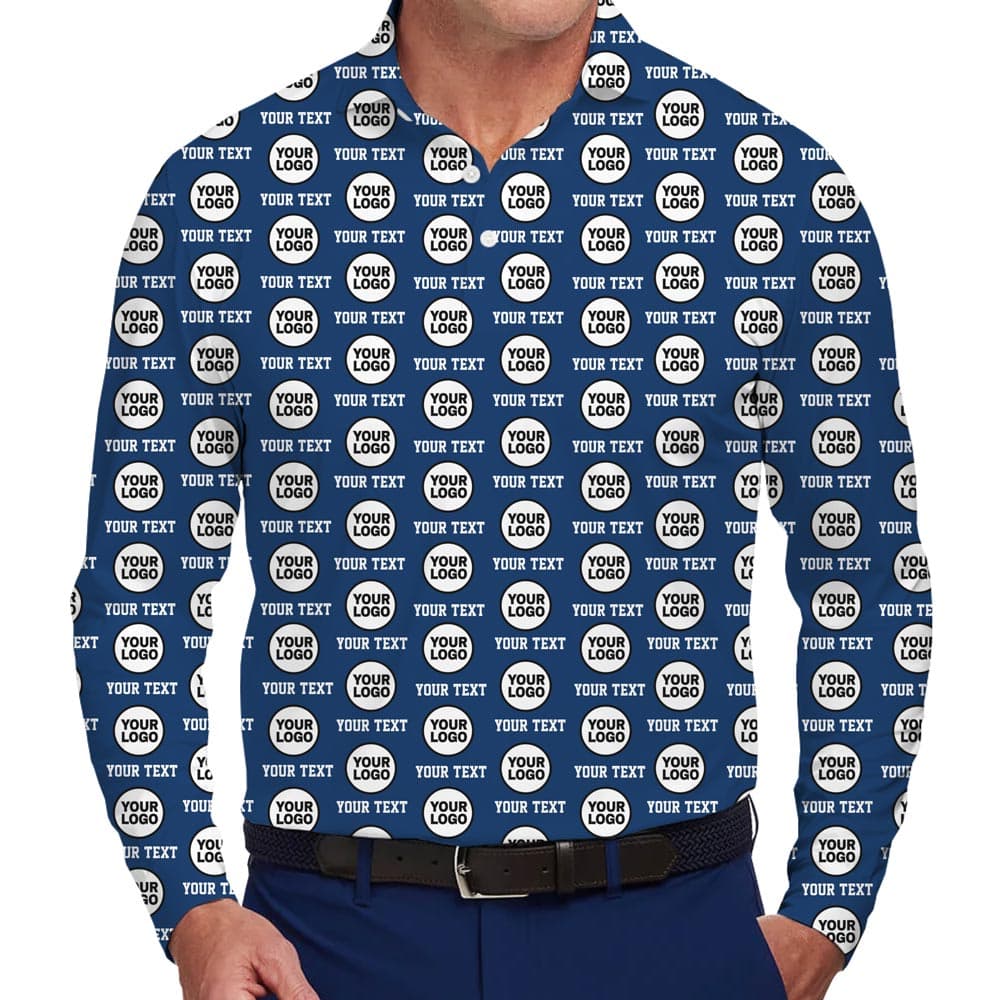 Custom Long Sleeve Polo Shirt With Logo And Name
