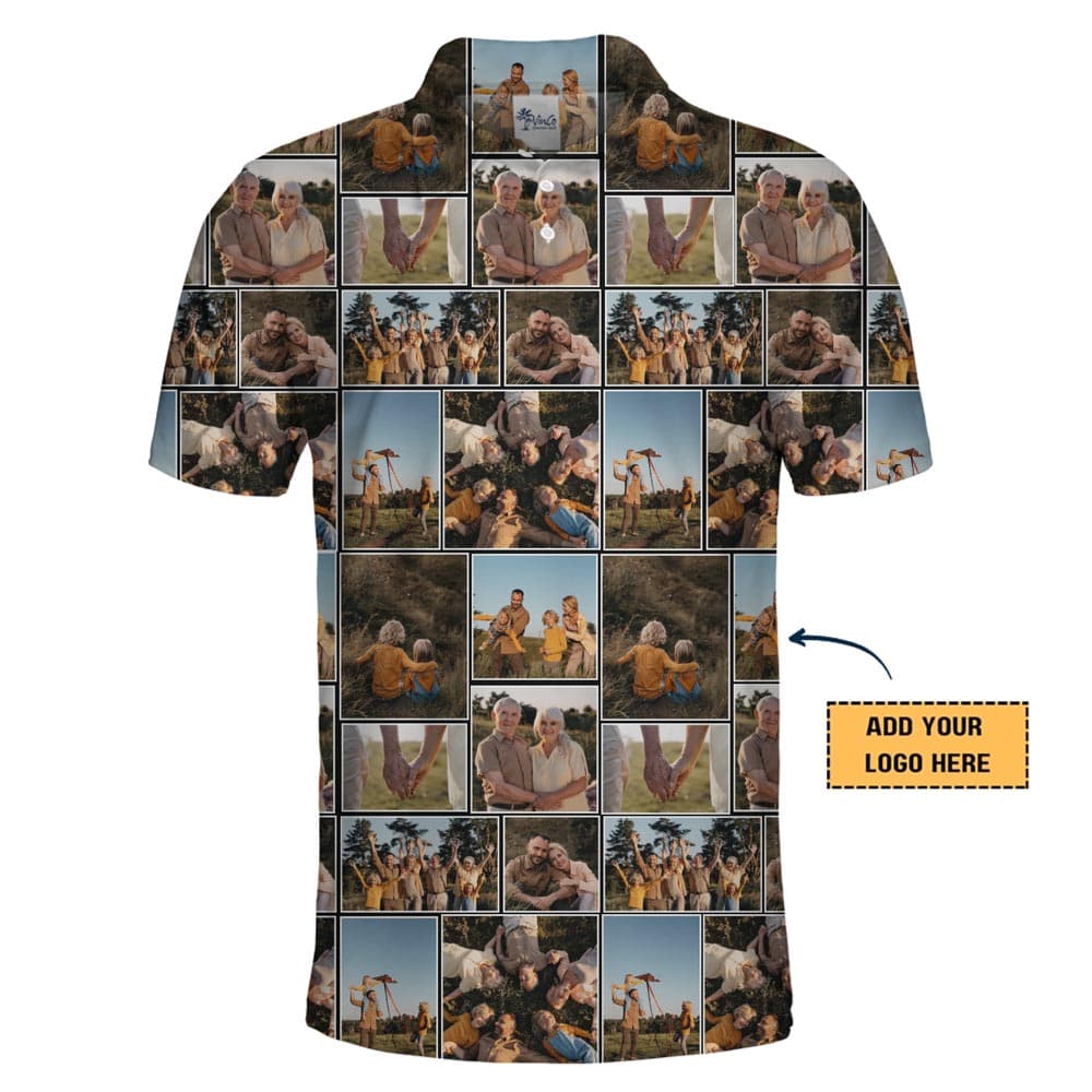 Custom Your Photo Collared Polo Shirts