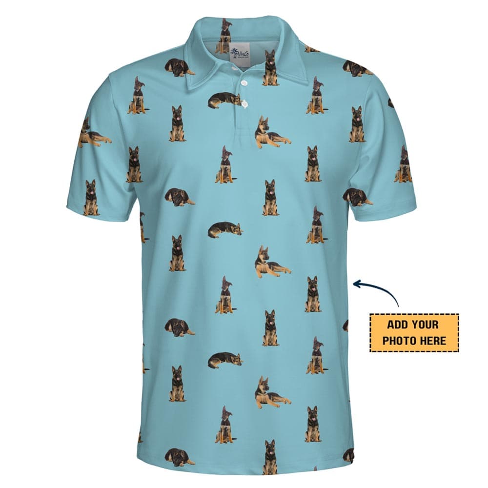 Custom Up To 5 Photos Collared Polo Shirt With Preview