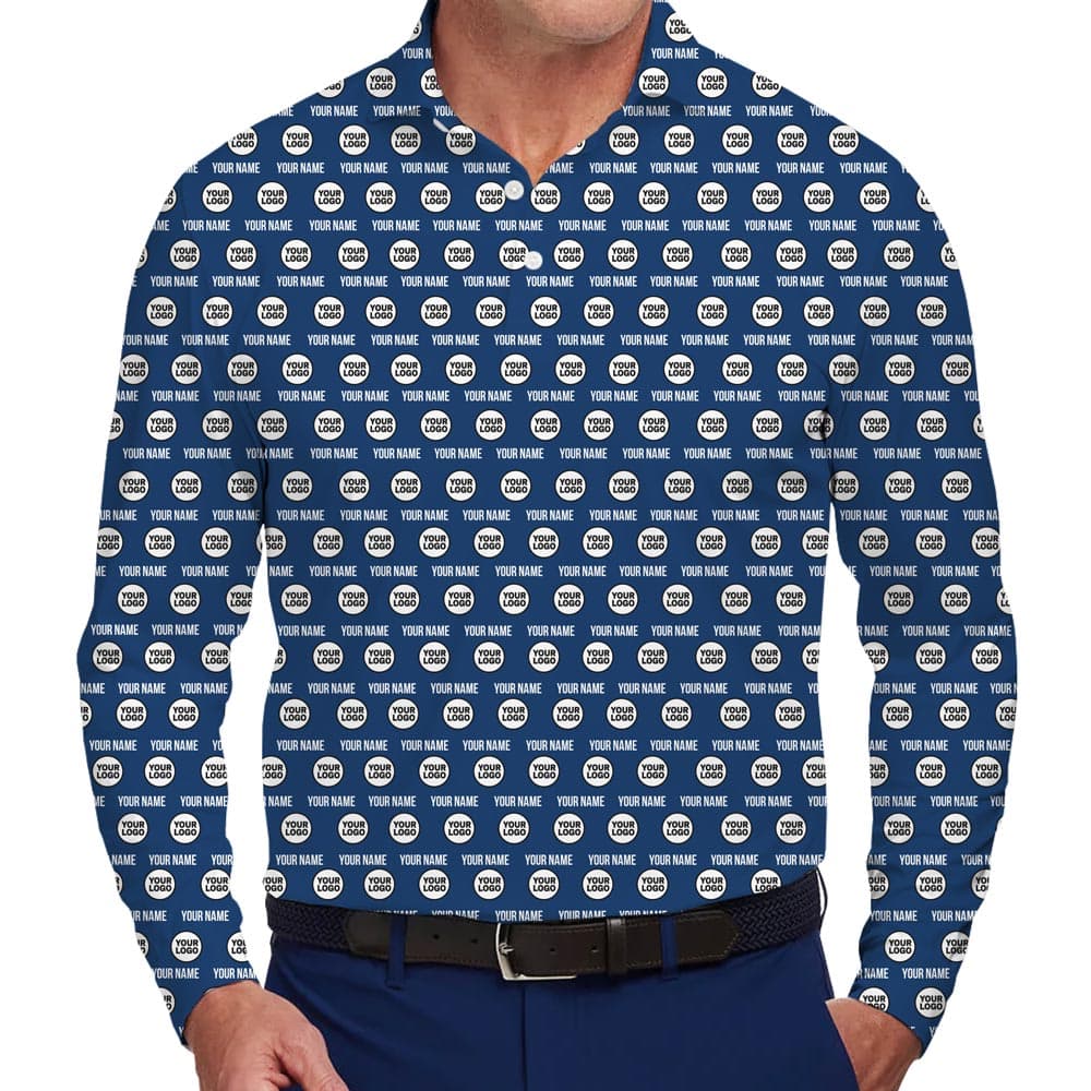 Long Sleeve Collared Polo Shirt With Your Logo and Branding