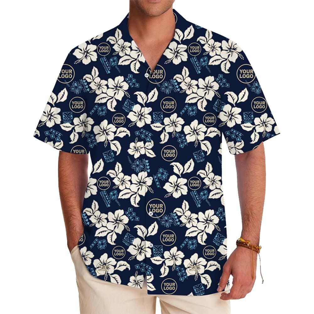 Model in Create Your Own Unique Hawaiian Shirts With Custom Logo Instant Preview