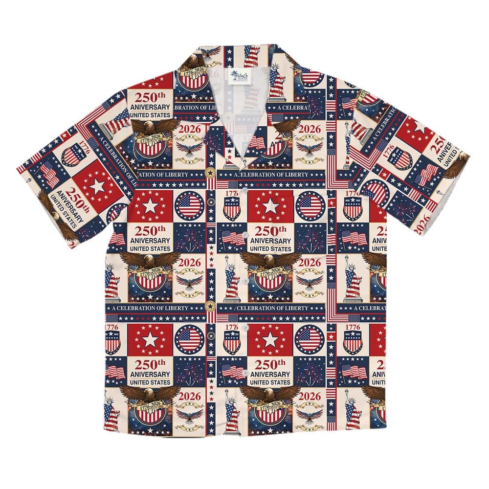 250 Years United Patriotic Button Up Shirt