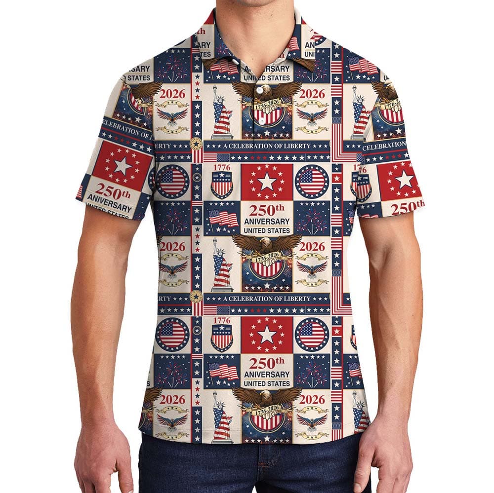 America United 1776 2026 Collared Polo Shirt