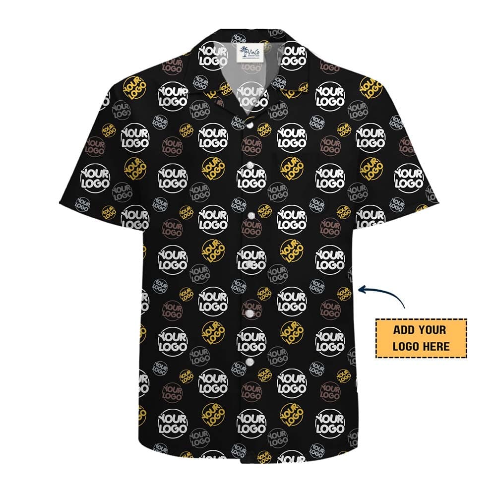 Corporate Custom Logo Button Up Shirt With Live Preview