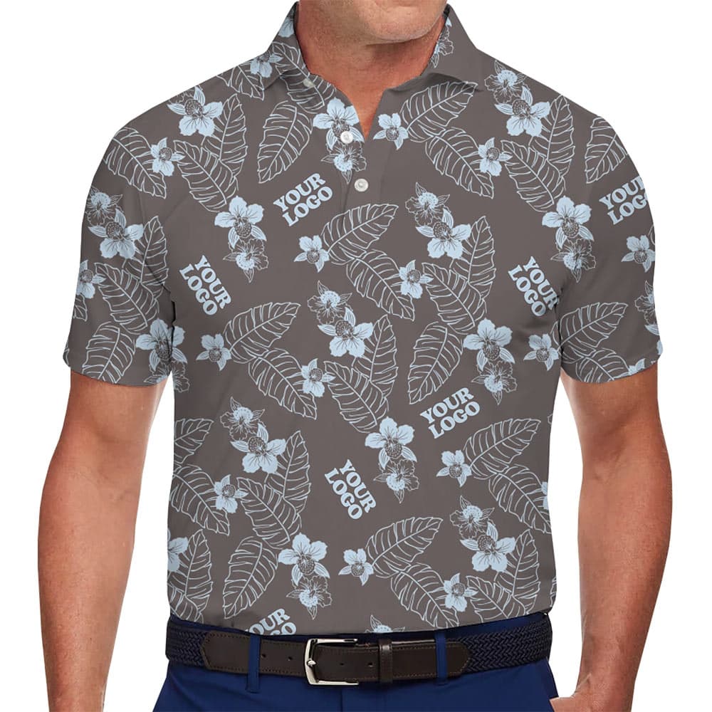 Corporate-Tropical-Party-Polo-Shirt-With-Live-Preview