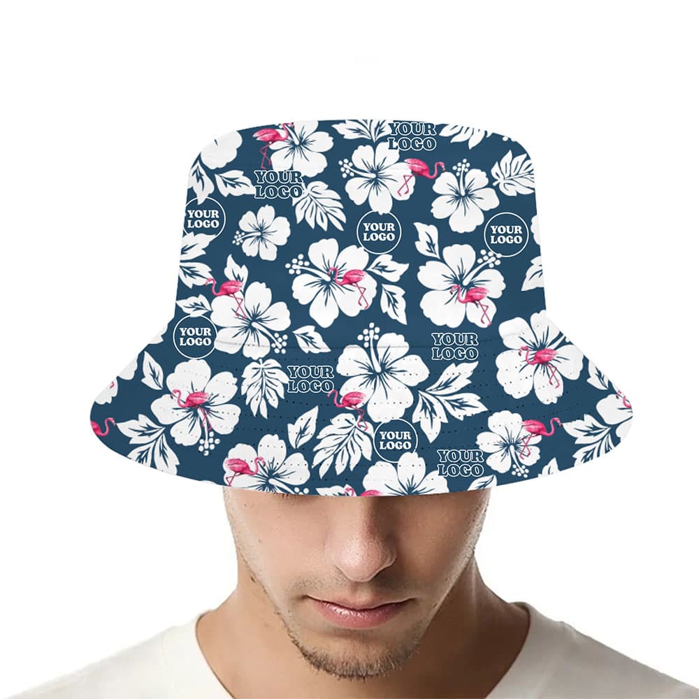 Create Your Own Hibiscus Flamingo Bucket Hat