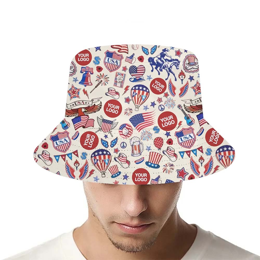Custom 4th of July Company Matching Bucket Hat