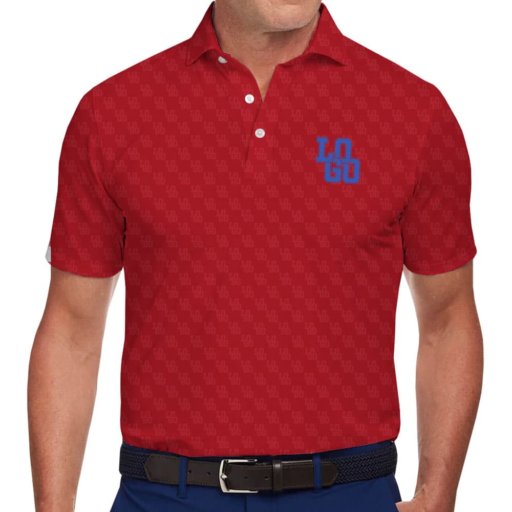 Custom-Chest-And-Pattern-Logo-Polo-Shirt-1