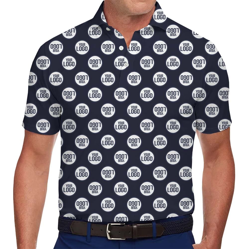 Custom Logo All Over Print Polo Shirt for Businesses