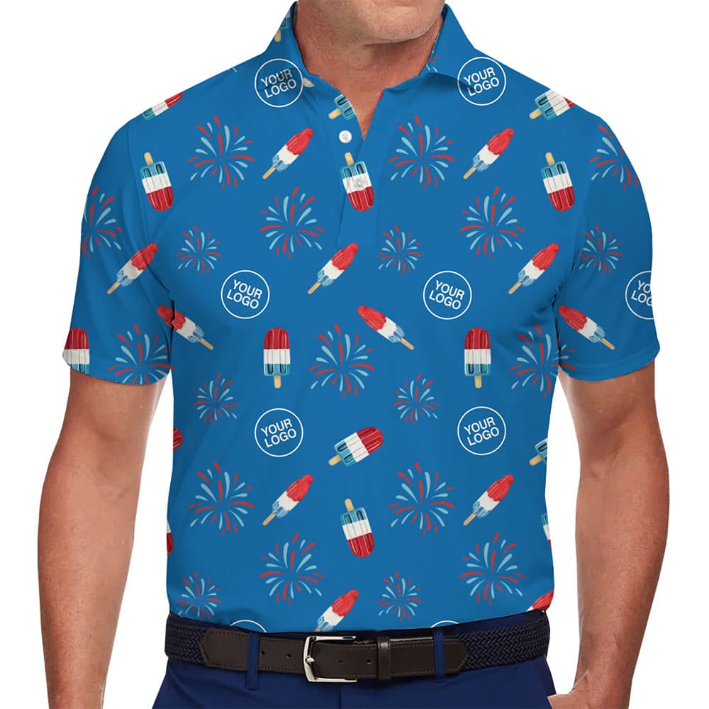 Custom Logo Patriotic Polo Shirt (1)