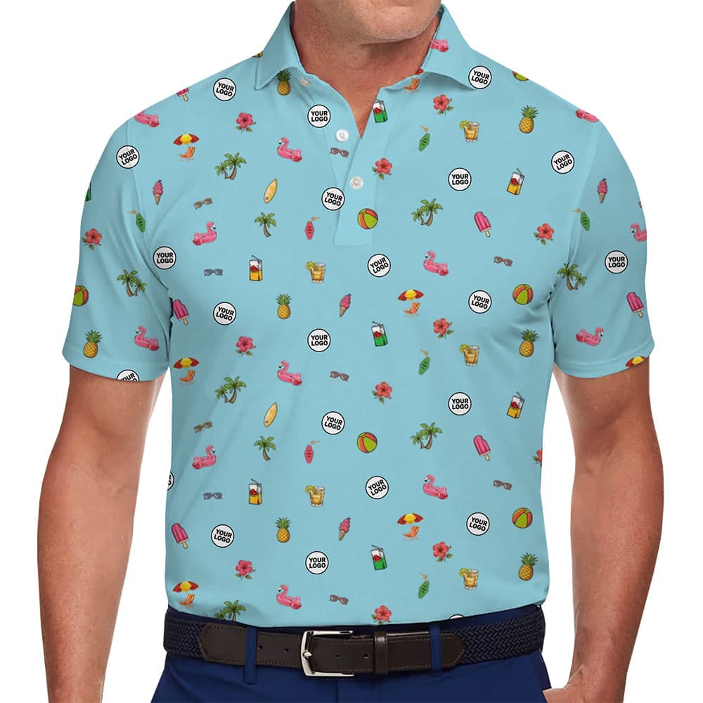 Custom Logo Summer Vibes Polo Shirt