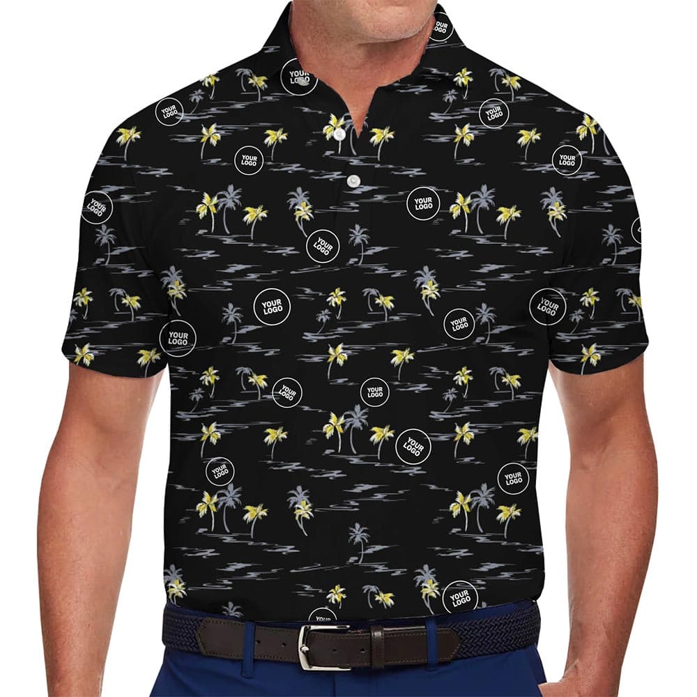Custom Logo Vacation Polo Shirt โ Business Casual Meets Paradise Style