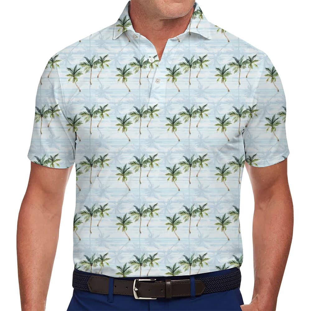 Fresh Palm Tree Polo Shirt Tropical Theme