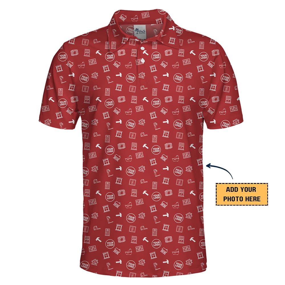 Home Renovation Company Logo Collared Polo Shirt
