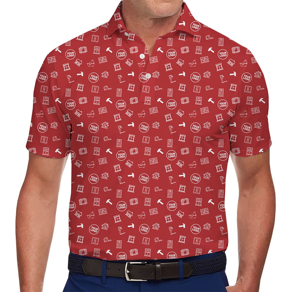 Home Renovation Company Logo Collared Polo Shirt