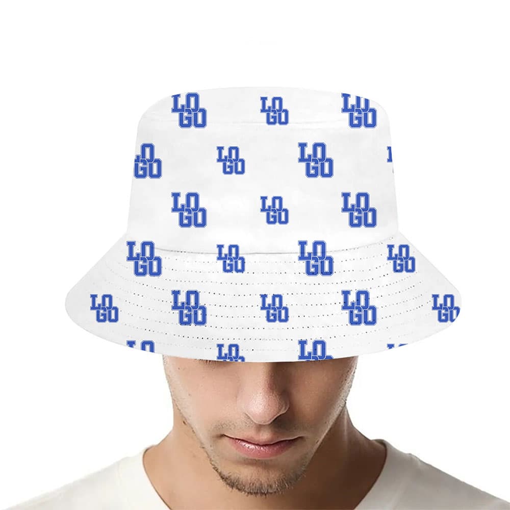 Minimal Print Custom Logo Bucket Hat