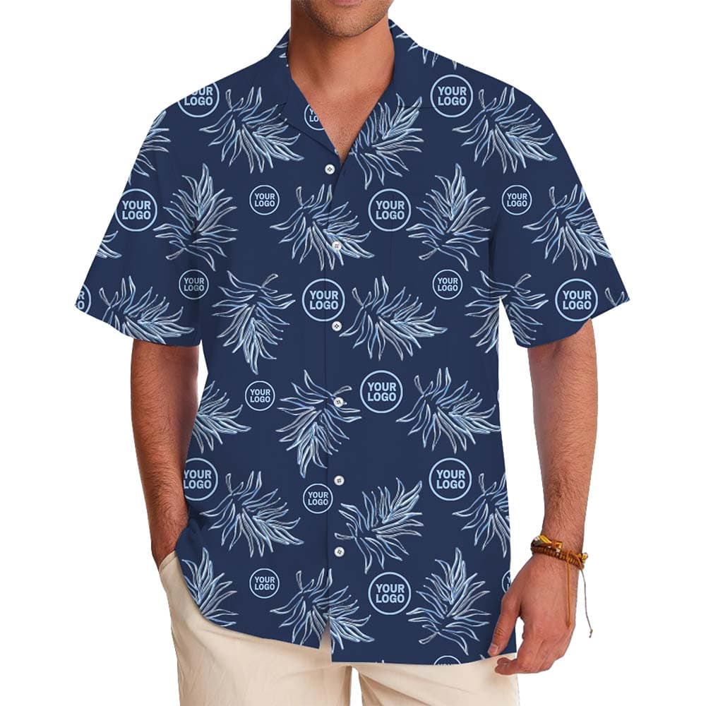 Model in Custom Tropical Shirts With Plus Size Guaranteed