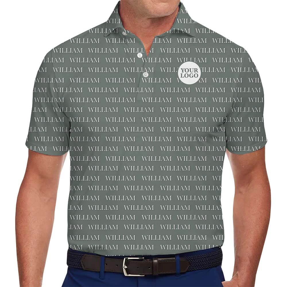 Model in Instant Custom Polo Shirt With Logo And Name