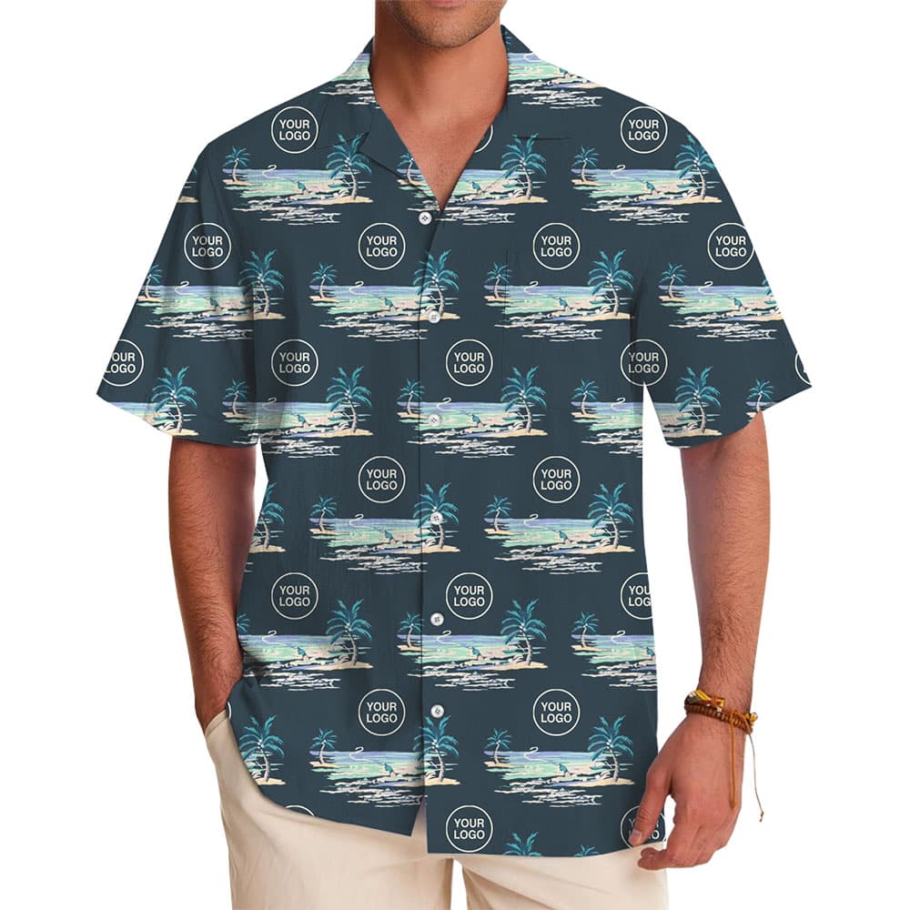 Retro Beach Hawaiian Shirts Custom Your Logo