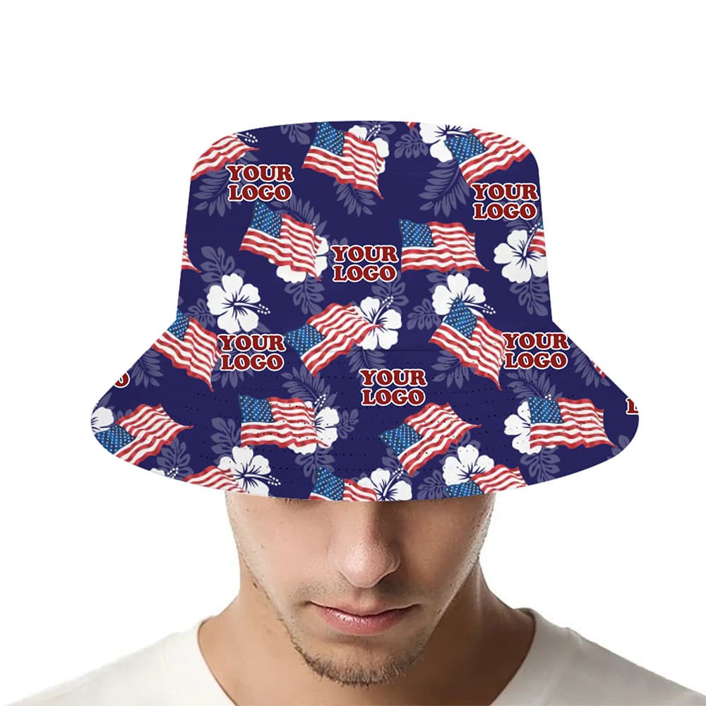Team USA Custom Logo Bucket Hat With Preview