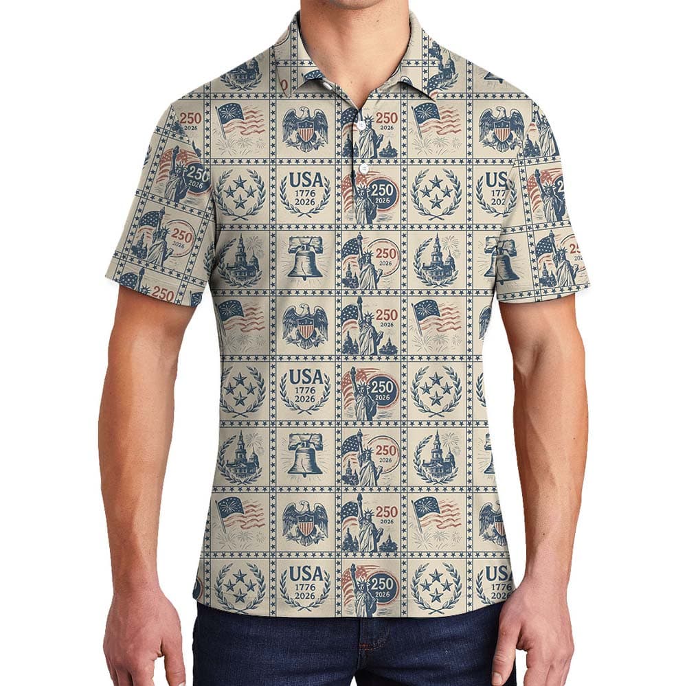 The Freedom Legacy 1776 2026 Polo Golf Shirt