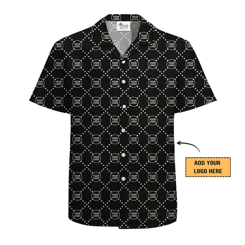 Timeless Custom Logo Matrix Button Hawaiian Shirt2
