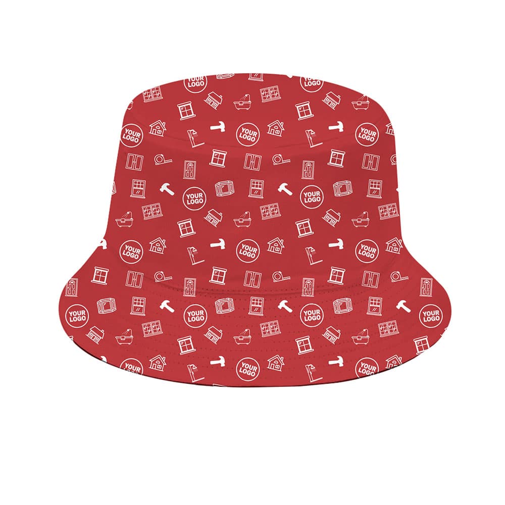 Work Crew Custom Logo Pattern Bucket Hat