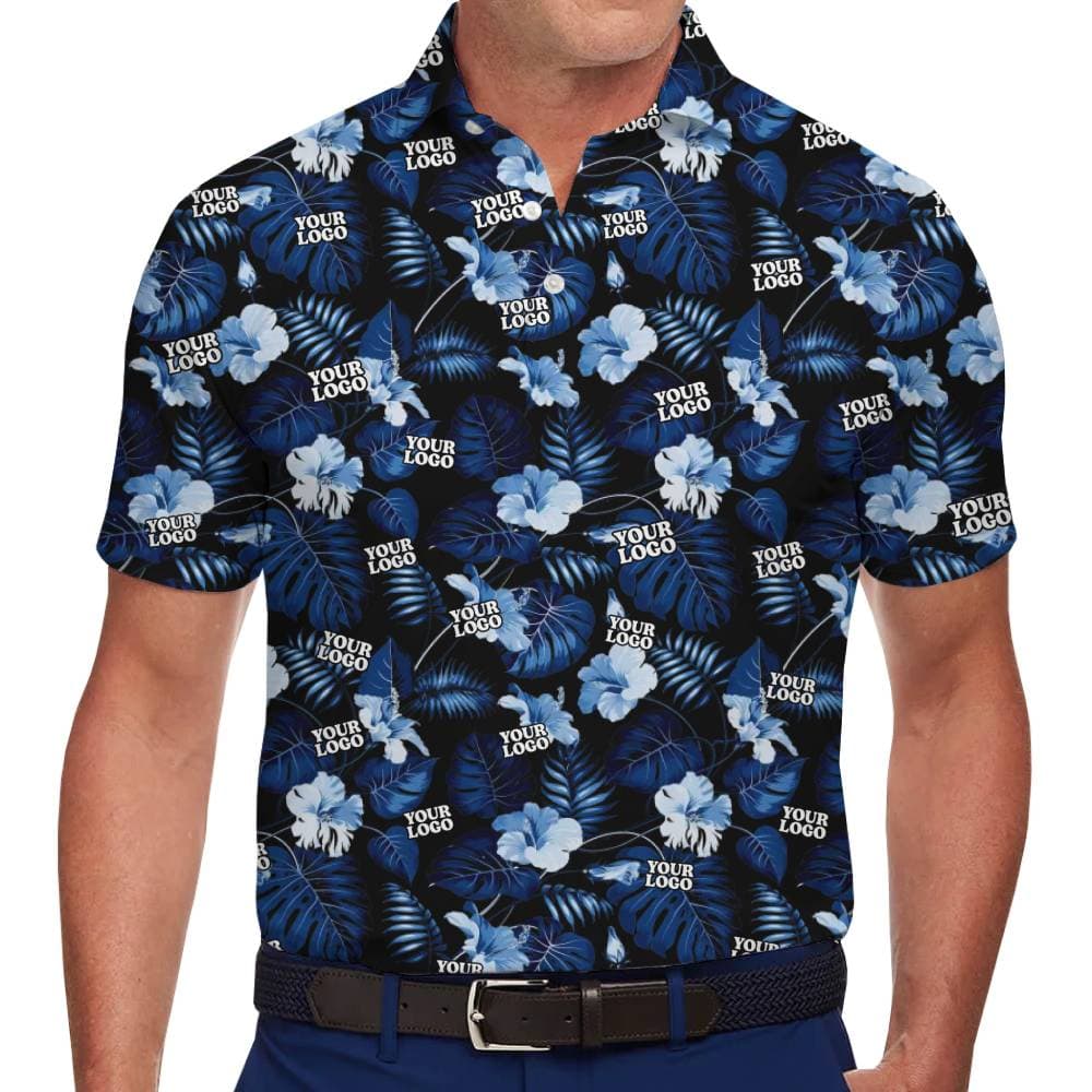 Tropical Custom Polo Shirt with Multiple Logos and Perfect Branding Solution