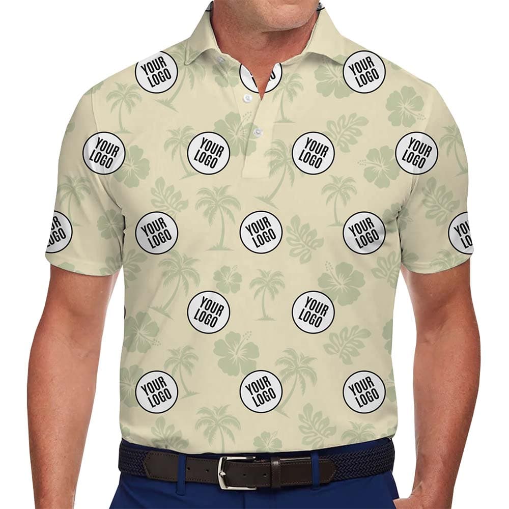 Aloha Palm Custom Logo Golf Polo Shirt